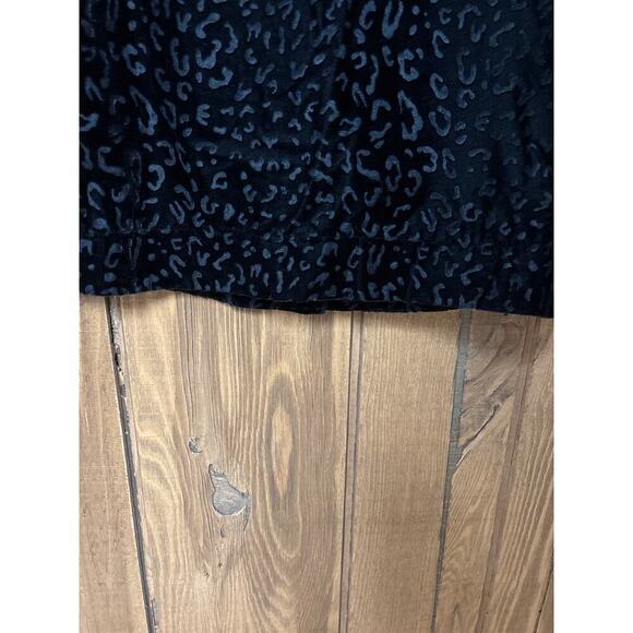 Vintage Deadstock Black Velvet Leopard Print Black Dark Academia Jacket Blazer - Picture 8 of 12